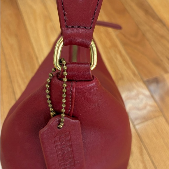 Coach Vintage Red Leather Shoulder Bag Y2K